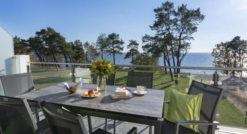 Balkon mit Haffausblick