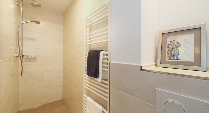 Badezimmer en suite mit begehbarer Dusche